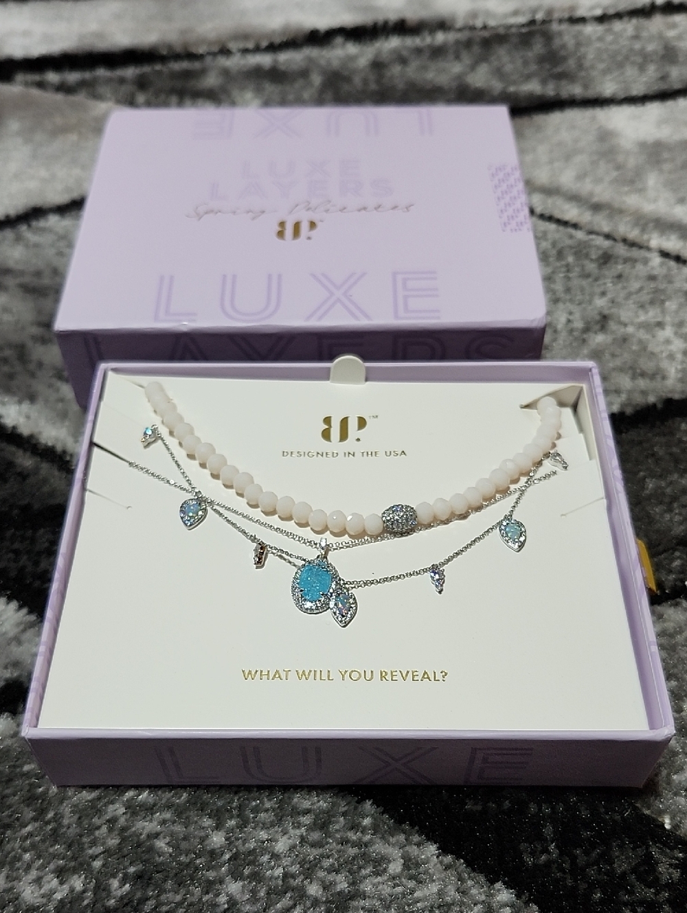 BOMB PARTY SPRING DELICATES LUXE LAYERS NEUTRAL CLASSICS SET-OF-3 NECKLACES
